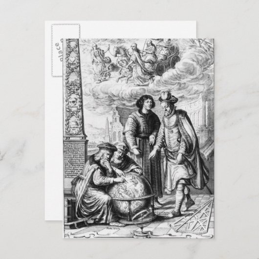 "Machina Coelestis" van Johannes Hevelius, Briefkaart (Voorkant / Achterkant)