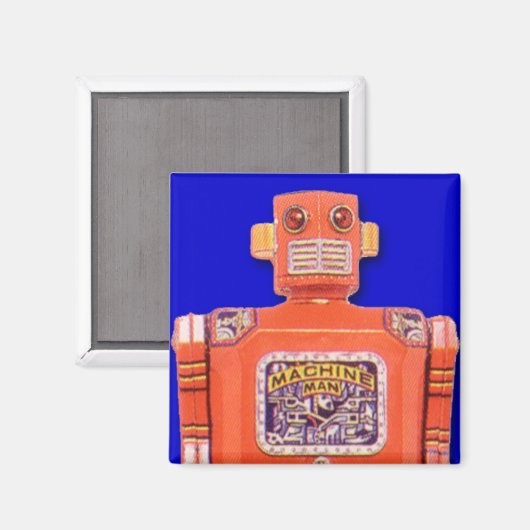 Machinaal Man Speelgoed Robot Square Magnet (Voorkant / Achterkant)