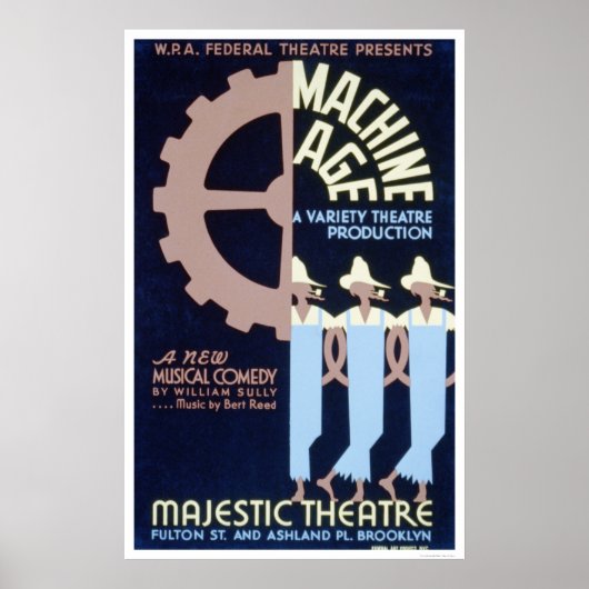 Machine Age Comedy 1937 WPA Poster (Voorkant)