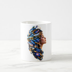 Machine-Aided Thinking Futuristische Intelligent Koffiemok
