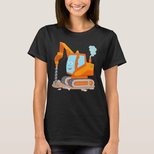 Machine, bouwplaats, bouwvoertuig, t-shirt (Voorkant)
