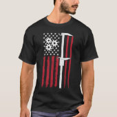 Machine Caliper Machinist American Flag Tools Dia T-shirt (Voorkant)