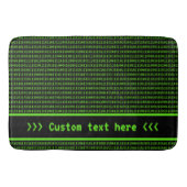 Machine Code Black & Green - Uw berichtvenster Man Badmat (Voorkant)