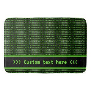 Machine Code Black & Green - Uw berichtvenster Man Badmat