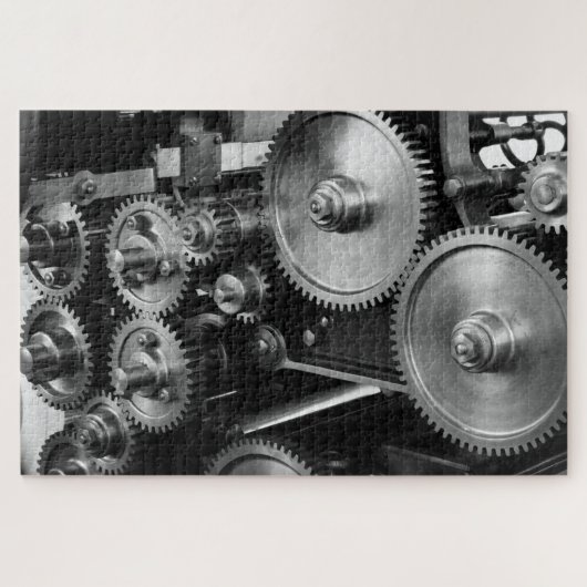 machine cogs puzzel legpuzzel (Horizontaal)