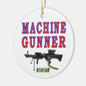 MACHINE GUNNER M-240 KERAMISCH ORNAMENT (Links)