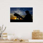 Machine Gunner Poster (Keuken)