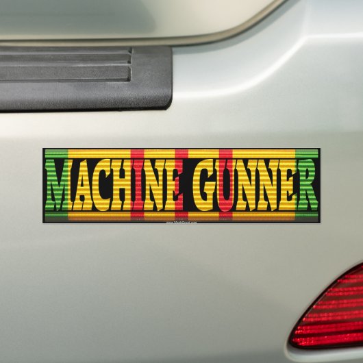 Machine Gunner Vietnam Service Ribbon Sticker (Op auto)