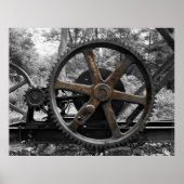 MACHINE IN BOSBOUW AFGEBANGEN POSTER (Voorkant)