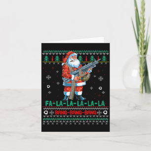 Machine Kerstman Pistool Liefhebber Lelijk Kerst Z Kaart