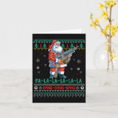 Machine Kerstman Pistool Liefhebber Lelijk Kerst Z Kaart (Gele Bloem)