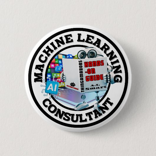 Machine Learning (AI) - Consultant Ronde Button 5,7 Cm (Voorkant)