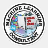 Machine Learning (AI) - Consultant Ronde Sticker (Voorkant)