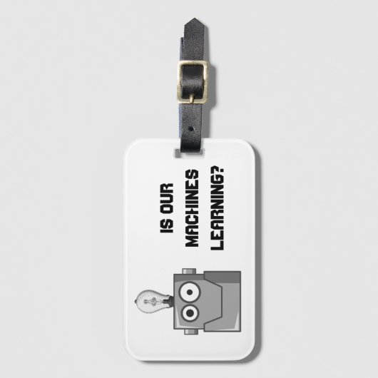 Machine Learning Technology Humor Bagagelabel (Voorkant (verticaal))