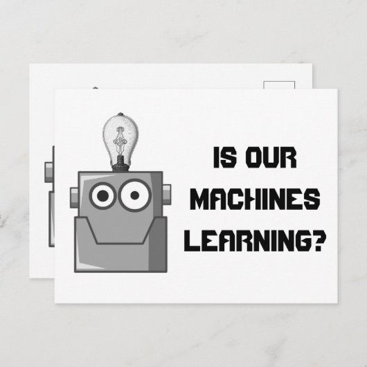 Machine Learning Technology Humor Briefkaart (Voorkant / Achterkant)