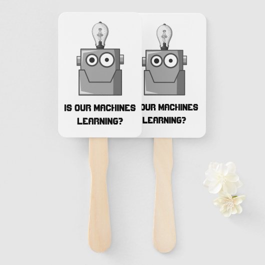 Machine Learning Technology Humor Handwaaier (Voorkant en achterkant)