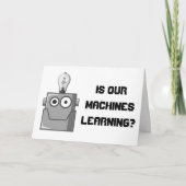 Machine Learning Technology Humor Kaart (Voorkant)