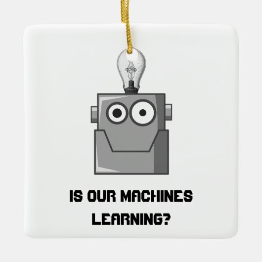 Machine Learning Technology Humor Keramisch Ornament (Voorkant)