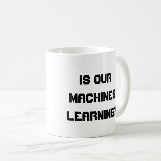 Machine Learning Technology Humor Koffiemok (Voorkant rechts)
