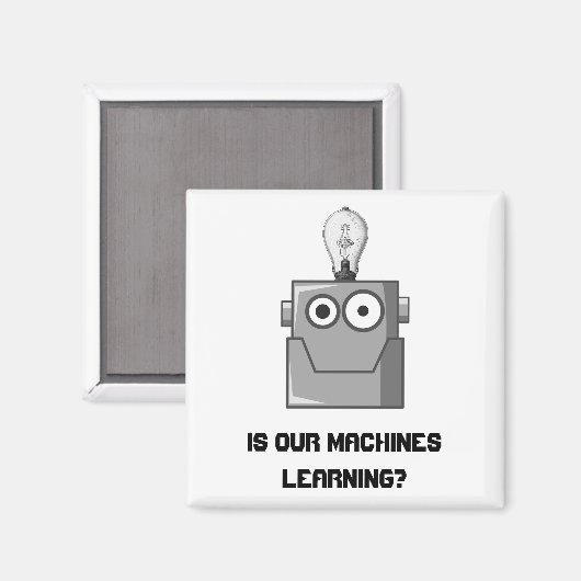 Machine Learning Technology Humor Magneet (Voorkant / Achterkant)
