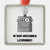 Machine Learning Technology Humor Metalen Ornament (Voorkant)