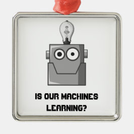 Machine Learning Technology Humor Metalen Ornament