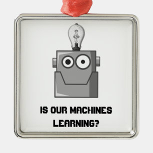 Machine Learning Technology Humor Metalen Ornament