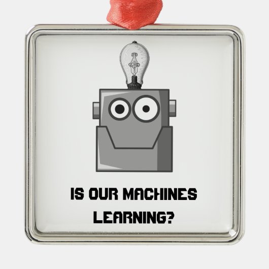 Machine Learning Technology Humor Metalen Ornament (Voorkant)