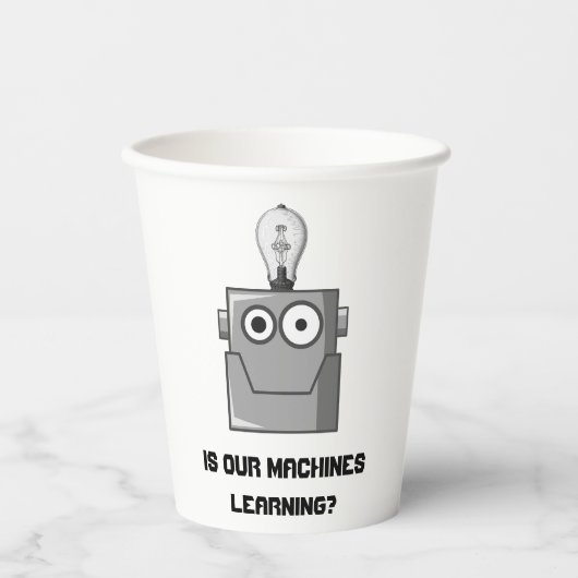 Machine Learning Technology Humor Papieren Bekers (Voorkant)