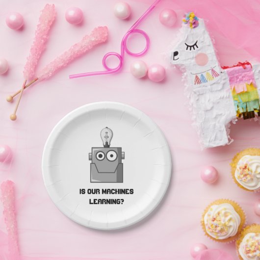 Machine Learning Technology Humor Papieren Bordje (Feest)
