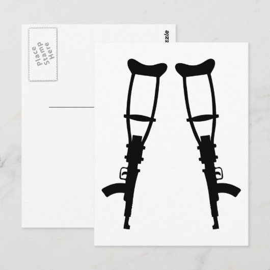 Machine Pistool Cruches - Eindoorlogse vrede Briefkaart (Voorkant / Achterkant)