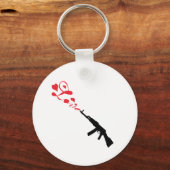 Machine Pistool Love Red Sleutelhanger (Voorkant)