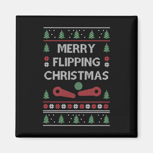 Machine Retro Arcade Game Gamer Pinball Kerstmis Magneet (Voorkant)