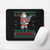 Machine Santa Claus Gun Lover Ugly Christmas Sweat Muismat (Met muis)