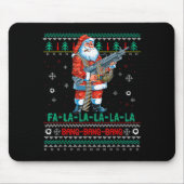 Machine Santa Claus Gun Lover Ugly Christmas Sweat Muismat (Voorkant)
