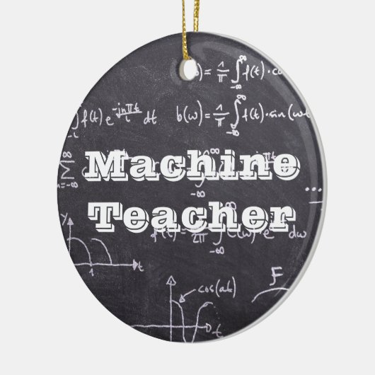 Machine Teacher Keramisch Ornament (Links)