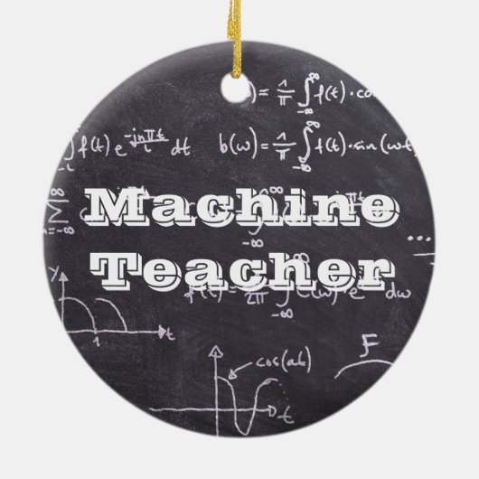 Machine Teacher Keramisch Ornament (Achterkant)