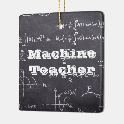 Machine Teacher Keramisch Ornament (Links)