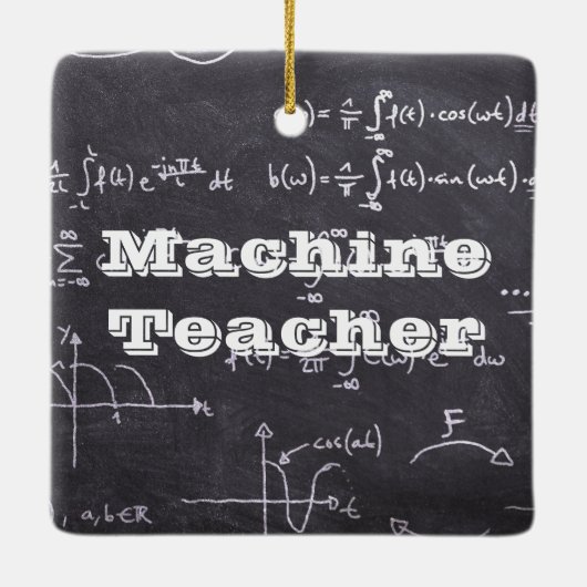 Machine Teacher Keramisch Ornament (Achterkant)