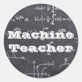 Machine Teacher Ronde Sticker