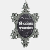 Machine Teacher Tin Sneeuwvlok Ornament (Links)