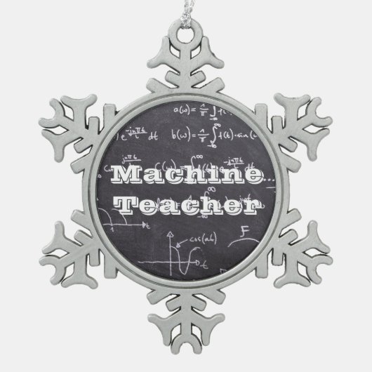 Machine Teacher Tin Sneeuwvlok Ornament (Voorkant)