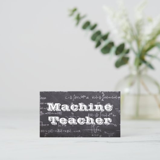 Machine Teacher Visitekaartje (Staand voorkant)