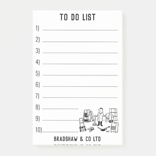 Machine Tool en Plant Huren Business Post-it® Notes (Voorkant)