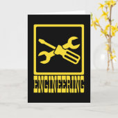 Machinebouwkundig ingenieur Funny engineering-tool Kaart (Gele Bloem)