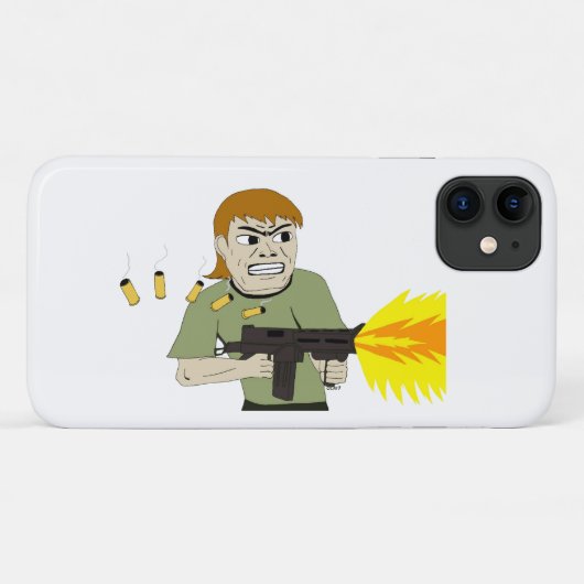 machinegunner Case-Mate iPhone case (Achterkant (horizontaal))