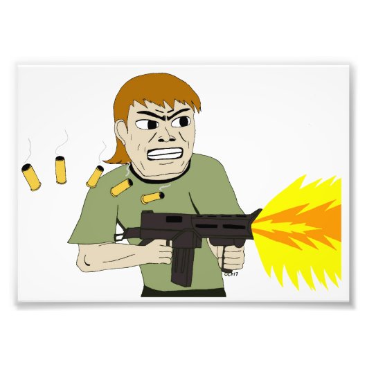 machinegunner foto afdruk (Voorkant)