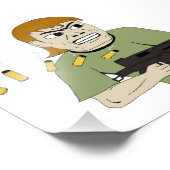 machinegunner foto afdruk (Hoek)