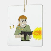 machinegunner keramisch ornament (Links)