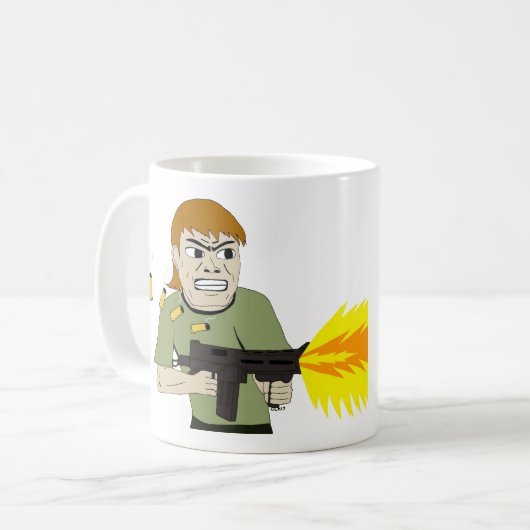 machinegunner koffiemok (Voorkant links)